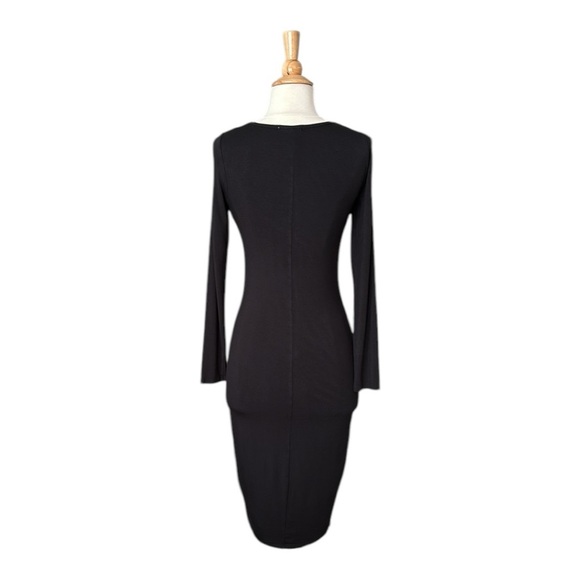 MARINE LAYER Lexi Longsleeve Midi Dress in Black Classic Office Siren Small - Picture 7 of 14